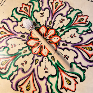 Decorated 50cm Shamanic Celebration Hand Drum with Beater- acoustic-Drumming Reduces Tension, Anxiety, and Stress.
