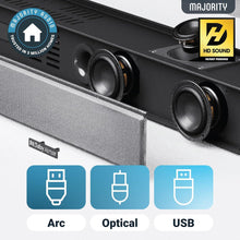 Load image into Gallery viewer, Majority Sierra Plus 2.1.2 𝗪𝗜𝗥𝗘𝗟𝗘𝗦𝗦 𝗦𝗢𝗨𝗡𝗗 𝗕𝗔𝗥 with Dolby Atmos - Black