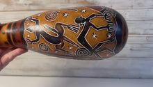 Load and play video in Gallery viewer, TRADITIONAL PERUVIAN FAIRTRADE GOURD GUIRO and SHAKER | Carved Shaker | Musical Instrument | Rainmaker |Musical Instrument | Percussion