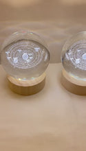Load and play video in Gallery viewer, Set of Two 3D Crystal Ball Night Light USB Lamp with Ludosphere Galaxy Design – Elegant, Modern Illumination for Any Room
