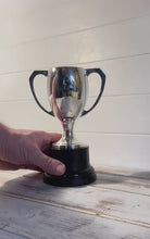 Load and play video in Gallery viewer, Elegant 20 cm Silver Trophy Cup - Ideal Award for achievements & celebrations