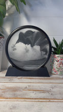 Load and play video in Gallery viewer, 18cm diameter Moving Sand Art Picture |  Sand Art Liquid Motion |  Quicksand Decor 3D Hourglass |  Deep Sea Sandscape Round Glass Sand Art Flowing Sand Frame Home Office Desktop Decor