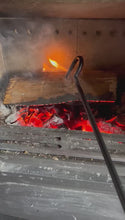 Load and play video in Gallery viewer, LOG ROLLER TOOL for FIREPLACE | Cast iron | Tools and accessories for fireplace | BBQ accessories | Log grabber tool | Log peavey | 50cm Long