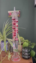 Load and play video in Gallery viewer, 44cm Tall Free Standing Galileo Thermometer with Ten Floating Red Globes | Measures temperatures from 16 Degrees Centigrade to 35 Degrees | Also in Fahrenheit | Weather Station | Water Thermometer