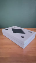 Load and play video in Gallery viewer, Elegant Handcrafted Luxury Resin Double Deck Playing Card Box with Dice Set