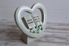 Load image into Gallery viewer, Heart Shaped Special Grandad Memorial Outdoor Rose Ornament