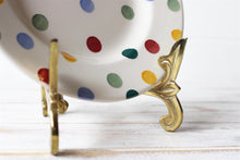 Load image into Gallery viewer, Vintage Aluminum Large Gold Ornate Plate Stand Photo Display