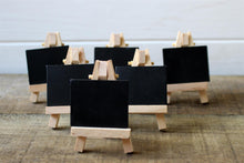 Load image into Gallery viewer, Mini Set of 6 Chalkboard Easel Place Cards Wedding Crafts