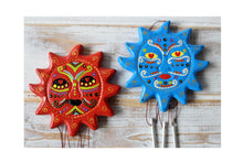Load image into Gallery viewer, Pair of Sun Wind Chimes Handpainted Bright Colours