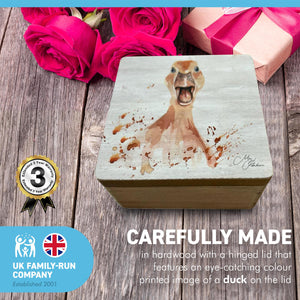 Wooden Duck Keepsake Box | Jewellery box | Trinket Box | Memory Box | Keepsake and Wooden Gift Boxes | Wedding Gifts | Storage for Women and men