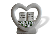 Load image into Gallery viewer, Heart Shaped Special Grandad Memorial Outdoor Rose Ornament