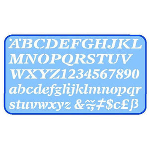 Stencil Helix Lettering 20mm Italic HB23