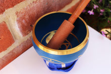 Load image into Gallery viewer, Traditional style brass Tibetan singing bowl hand finished with the chakra symbols around the sides