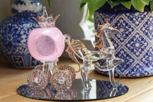 Load image into Gallery viewer, Horse and Pumpkin Pink Carriage handcrafted glass ornament