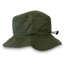 Load image into Gallery viewer, COUNTRY GREEN 60cm SHOWERPROOF BRIMMED TRILBY BUCKET STYLE HAT | Water-Repellent Bucket style Hat | 100% cotton | lightweight and breathable |foldable | Elasticated toggle for adjustable size