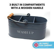 Load image into Gallery viewer, Blue kitchen sink enamel washing up sink tidy | sink caddy | kitchen sink organiser