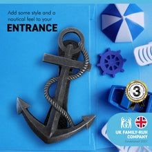 Load image into Gallery viewer, CAST IRON ANCHOR DOOR KNOCKER with antique finish | Nautical Knocker | Handmade front door knocker | Hand door knocker | seaside door knocker | loud door knocker | Antique style | 15cm x 11cm