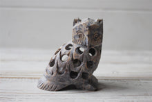 Load image into Gallery viewer, Handcrafted Stone Undercut Owl Ornament Sculpture