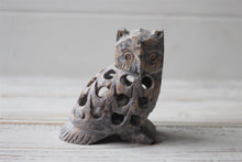 Load image into Gallery viewer, Handcrafted Stone Undercut Owl Ornament Sculpture
