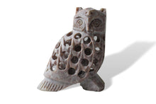 Load image into Gallery viewer, Handcrafted Large Stone Undercut Owl Ornament Sculpture