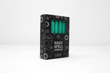 Load image into Gallery viewer, Pack of twelve Green luck altar / spell candles