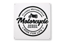 Load image into Gallery viewer, Motorcycle Speed Demon Metal Wall Hanging Sign