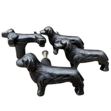 Load image into Gallery viewer, Pack of 4 CAST IRON ADORABLE DOG DRAWER KNOBS for Kitchen cupboards | Cast Iron Antique style finish | Vintage charm meets modern functionality | 6.5cm wide x 2cm depth