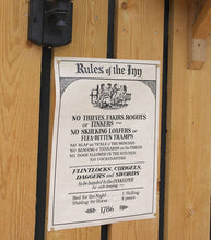 Load image into Gallery viewer, Old fashioned Rules of the Inn thieves poster
