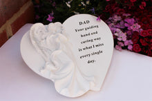 Load image into Gallery viewer, Dad Heart Memorial with Angel Plaque with Inspirational poem