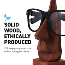 Load image into Gallery viewer, Nose shaped wooden spectacle holder
