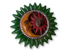 Load image into Gallery viewer, Mexican Barro Style Large Sun and Moon Plaque