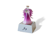 Load image into Gallery viewer, Crystal Glass Gold Gilded Joy Light Up Pink Angel Ornament