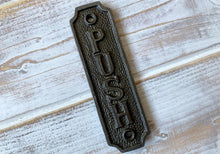 Load image into Gallery viewer, Cast Iron antique style Push Pull Door Plaque