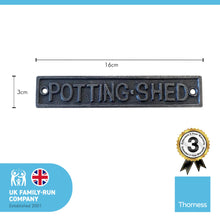 Load image into Gallery viewer, Cast Iron Antique Style Potting Shed Garden Door Wall Plaque