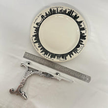 Load image into Gallery viewer, Vintage Aluminium Large Silver Ornate Plate Stand Photo Display