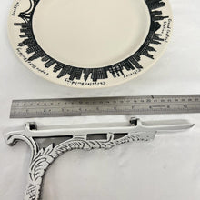 Load image into Gallery viewer, Vintage Aluminium Large Silver Ornate Plate Stand Photo Display