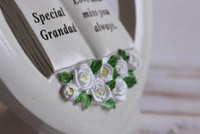 Load image into Gallery viewer, Heart Shaped Special Grandad Memorial Outdoor Rose Ornament
