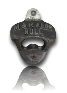 Cast Iron M & A Ales Hull antique style wall mounted Bottle Opener