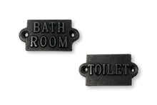 Load image into Gallery viewer, Cast Iron Antique Style Retro Toilet and Bathroom Wall Plaque