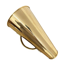 Load image into Gallery viewer, Gleaming BRASS Old Fashioned Director LARGE METAL MEGAPHONE Loud Hailer | Movie Prop | Film Prop |TV Prop |Fancy Dress | Mega phone | Megaphone speaker | Voice amplifier | Film prop replica