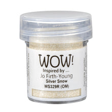 Load image into Gallery viewer, WOW! Glitter embossing glitter | 15ml | SILVER SNOW EMBOSSING GLITTER| Jo Firth-Young | Free your creativity and enhance your card making sparkle | WS329
