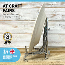 Load image into Gallery viewer, 10 Inch high Easel Plate Holder Display Stands | Metal Frame Holders for Photo Pictures Decorative Plate Dish | Tabletop Art Perfect for Weddings Birthdays Shows Funerals Trade fair Craft fair