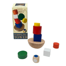 Load image into Gallery viewer, Wooden balancing toppling tower game | 13cm (H) | stacking building blocks games | wooden balance game