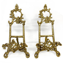 Load image into Gallery viewer, Pair of large 11.5 inch Easel Plate Holders Display Stands | Metal Frame Holders for Photo Pictures Decorative Plate Dish | 29cm (H) x 14cm (W) | Picture Easel |Wedding tables