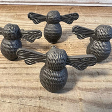 Load image into Gallery viewer, Pack of 4 CAST IRON BUSY BEE DRAWER KNOBS for Kitchen cupboards | Cast Iron Antique style finish | Vintage charm meets modern functionality | 7cm wide x 2cm depth