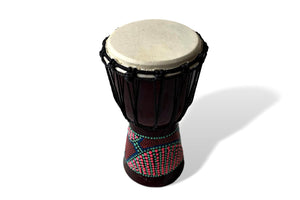 Djembe Drum Hand Painted 30cm Tall Percussion Instrument
