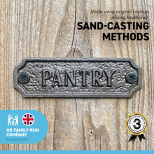 Load image into Gallery viewer, Cast Iron antique style Pantry Door Wall Plaque