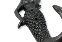 Load image into Gallery viewer, Cast Iron Antique Style Wall Mounted Mermaid Hook