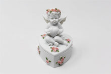 Load image into Gallery viewer, Beautiful ceramic Angel Cherub figurine ornament trinket box / perfect gift for Mum/ Mothers / Grandma / Sister / Grave Memorial / Gifts for the home / living room / home décor