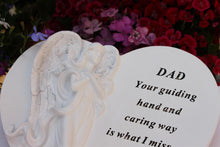 Load image into Gallery viewer, Dad Heart Memorial with Angel Plaque with Inspirational poem